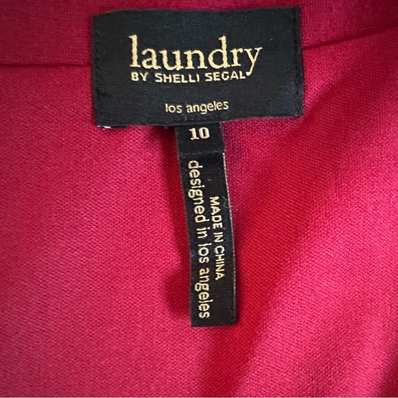 LAUNDRY SHELLI SEGAL VIXEN RED BODYCON BACK-ZIP MINI COCKTAIL DRESS Sz10 - Picture 10 of 14